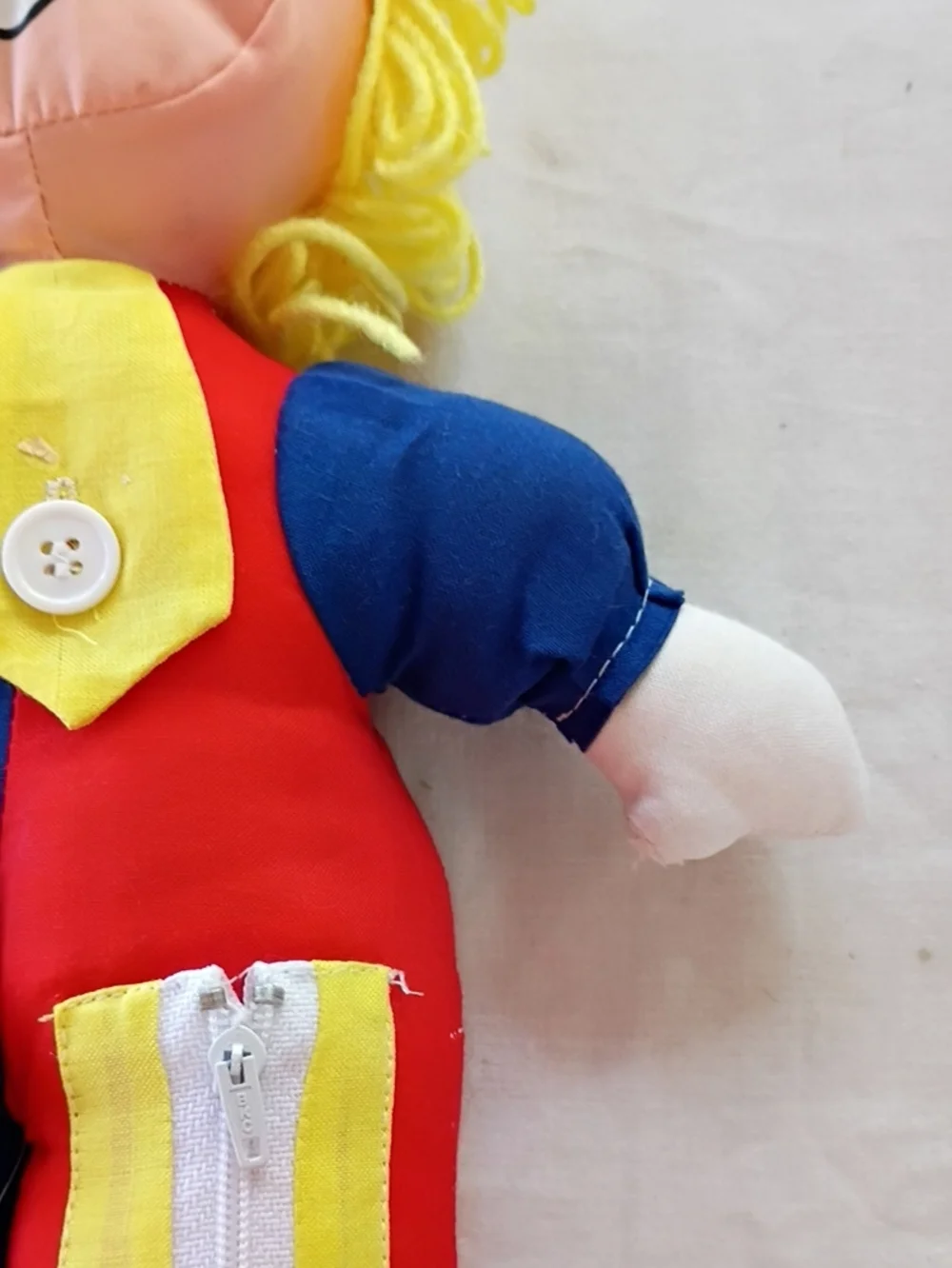 EUC Vintage JSNY Learn To Dress Stuffed Doll Clown #6159 13” high doll plush